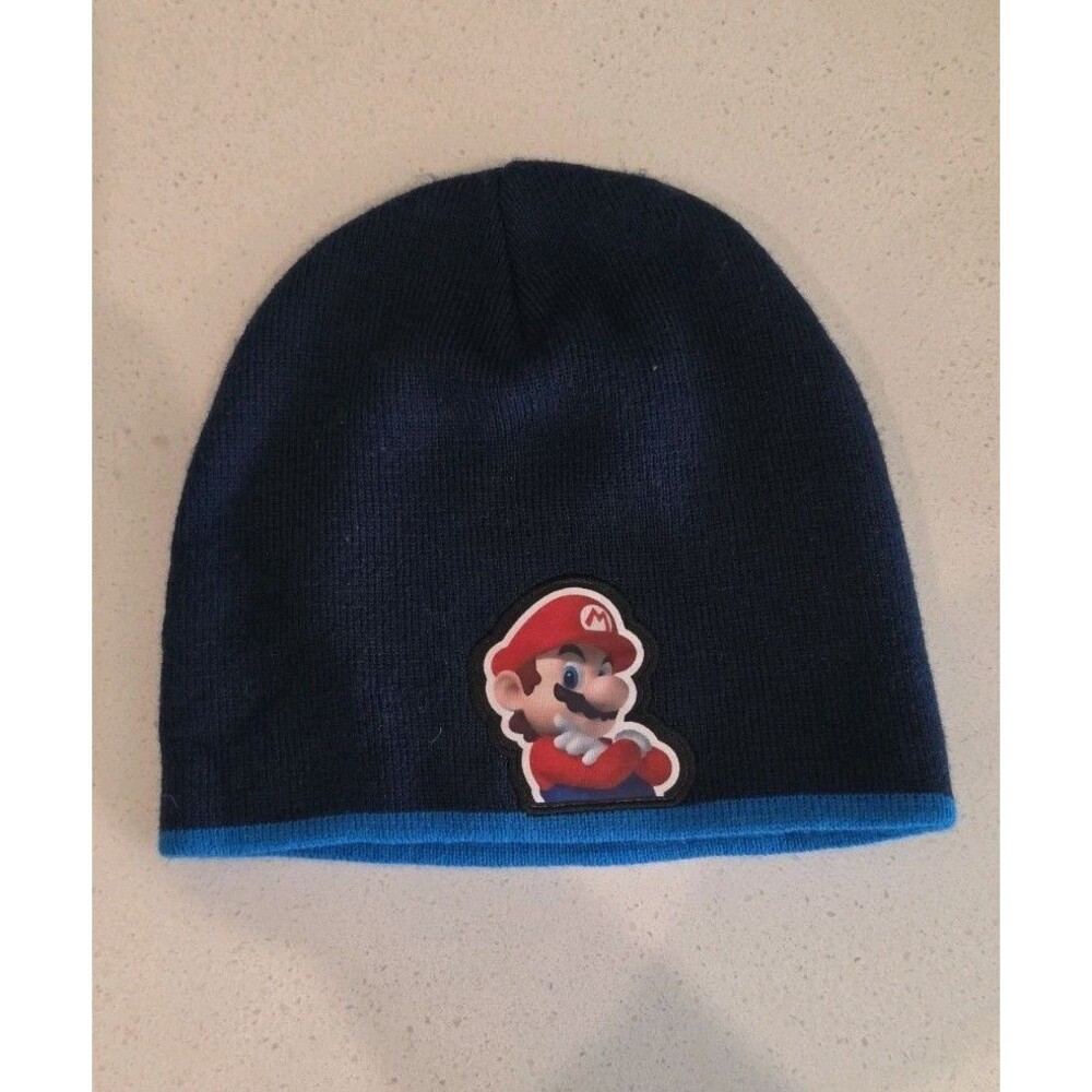 Super Mario Skully Knit Hat Character Nintendo RN#14750 One Size